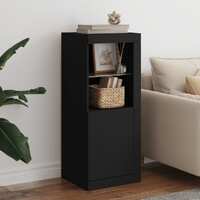  Sideboard with LED Lights Black 41x37x100 cm