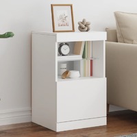  Sideboard with LED Lights White 41x37x67 cm