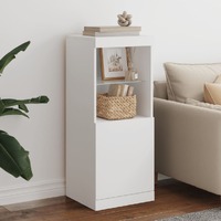  Sideboard with LED Lights White 41x37x100 cm