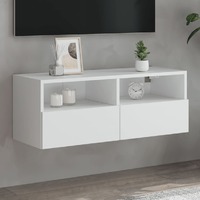  TV Wall Cabinet White 80x30x30 cm Engineered Wood