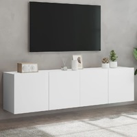 TV Cabinets Wall-mounted 2 pcs White 80x30x41 cm