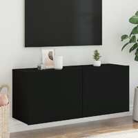  TV Cabinet Wall-mounted Black 100x30x41 cm