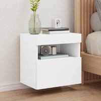  TV Wall Cabinets with LED Lights 2 pcs White 40x30x40 cm