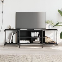  TV Cabinet Black 153x37x50 cm Engineered Wood