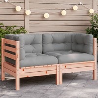  Garden Sofa Corner with Cushions Solid Wood Douglas