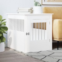  Dog Crate Furniture White 64.5x80x71 cm Engineered Wood