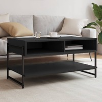  Coffee Table Black 90x50x45 cm Engineered Wood