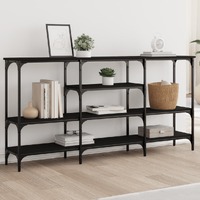  Console Table Black 160x29x80 cm Engineered Wood