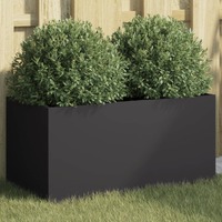  Planter Black 62x30x29 cm Steel