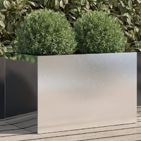  Planter Silver 62x40x39 cm Stainless Steel
