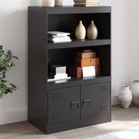  Sideboard Black 67x39x107 cm Steel