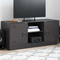  TV Cabinet Black 99x39x44 cm Steel