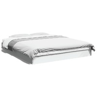  Bed Frame without Mattress White 150x200 cm Engineered Wood
