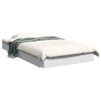  Bed Frame without Mattress White 90x190 cm Engineered Wood