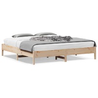  Bed Frame without Mattress 183x203 cm King Solid Wood Pine