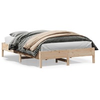  Bed Frame without Mattress 150x200 cm Solid Wood Pine