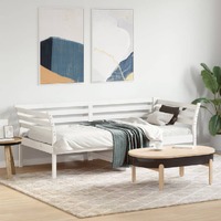  Day Bed without Mattress White 90x190 cm Solid Wood Pine