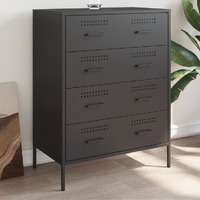  Sideboard Black 68x39x89 cm Steel