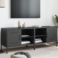  TV Cabinets 2 pcs Black 68x39x50.5 cm Steel