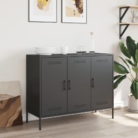  Sideboard Black 100.5x39x79 cm Steel