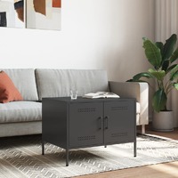  Coffee Table Black 68x50x50.5 cm Steel