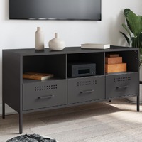  TV Cabinet Black 100.5x39x50.5 cm Steel