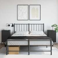  Bedside Cabinets 2 pcs Black 36x39x68 cm Steel