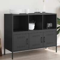  Sideboard Black 100.5x39x79 cm Steel