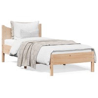  Bed Frame without Mattress 92x187 cm Single Solid Wood Pine