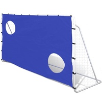  Soccer Goal with Aiming Wall Steel 240 x 92 x 150 cm High-quality