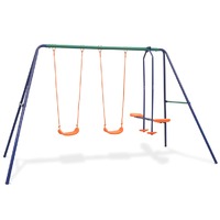  Swing Set with 4 Seats Orange