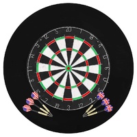  Professional Sisal Dartboard with 6 Darts and Surround