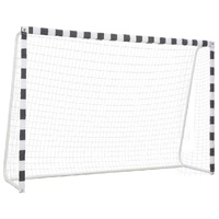  Soccer Goal 300x200x90 cm Metal Black and White