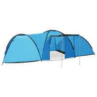  Camping Igloo Tent 650x240x190 cm 8 Person Blue