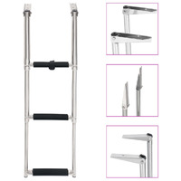  Folding Boarding Ladder 3-step Stainless Steel