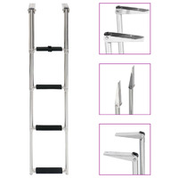  Folding Boarding Ladder 4-step Stainless Steel