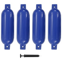  Boat Fenders 4 pcs Blue 51x14 cm PVC