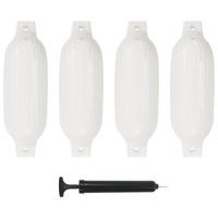  Boat Fenders 4 pcs White 41x11.5 cm PVC