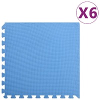  Floor Mats 6 pcs 2.16 m² EVA Foam Blue