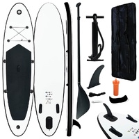  Inflatable Stand Up Paddleboard Set Black and White