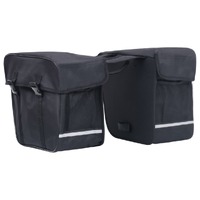  Double Bicycle Bag for Pannier Rack Waterproof 35 L Black