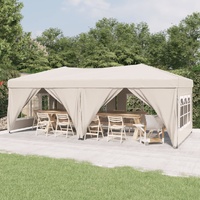  Folding Party Tent with Sidewalls Cream 3x6 m