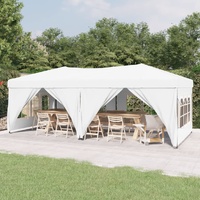  Folding Party Tent with Sidewalls White 3x6 m