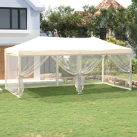  Folding Party Tent with Sidewalls Cream 3x6 m