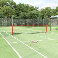  Tennis Net Black and Red 400x100x87 cm Polyester