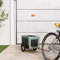  Pet Bike Trailer Grey and Black Oxford Fabric&amp;Iron