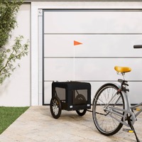  Pet Bike Trailer Black Oxford Fabric&amp;Iron