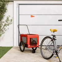  Pet Bike Trailer Orange and Black Oxford Fabric and Iron