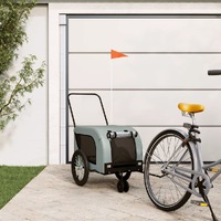  Pet Bike Trailer Grey and Black Oxford Fabric and Iron