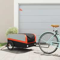  Bike Trailer Black and Orange 45 kg Iron